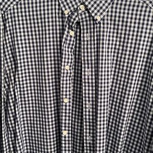 Náutica 16 1/2 32/33 large fitted dress shirt blue